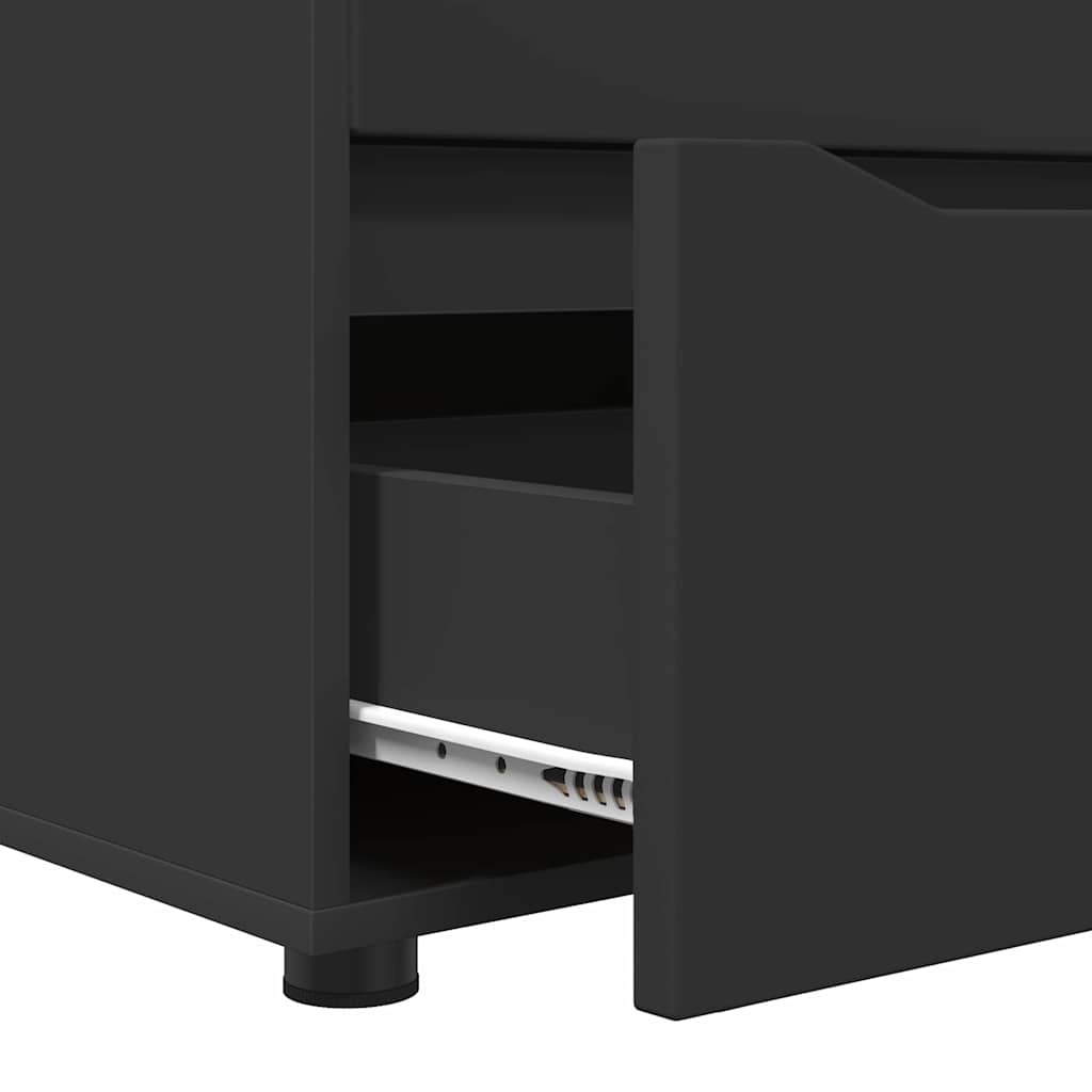 Ντουλάπι αποθήκευσης Μαύρο 60 x 48 x 57 εκ Επεξεργασμένο ξύλο - Pakobazaar