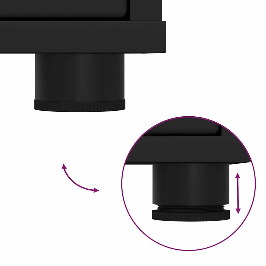 Ντουλάπι αποθήκευσης Μαύρο 40 x 48 x 57 εκ Επεξεργασμένο ξύλο