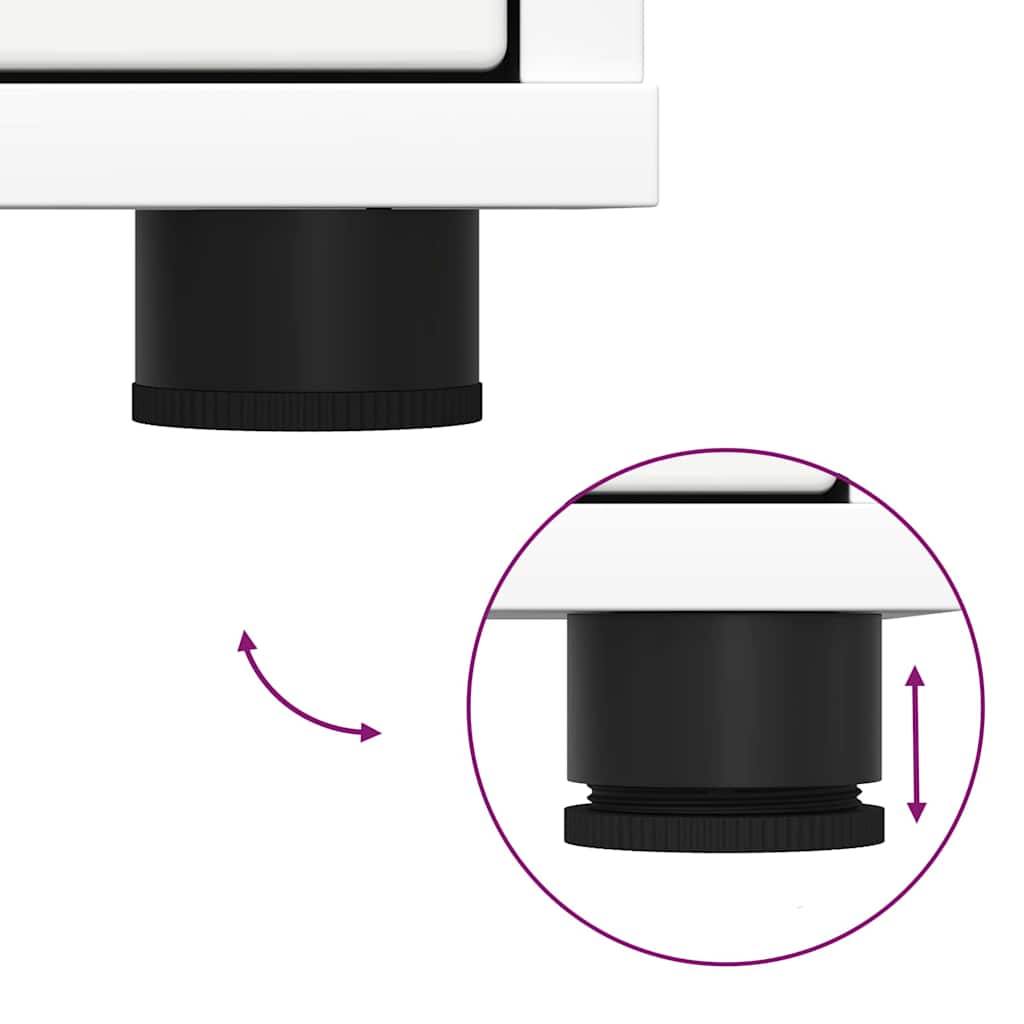 Ντουλάπι αποθήκευσης Υψηλής γυαλάδας λευκό 40 x 48 x 57 εκ