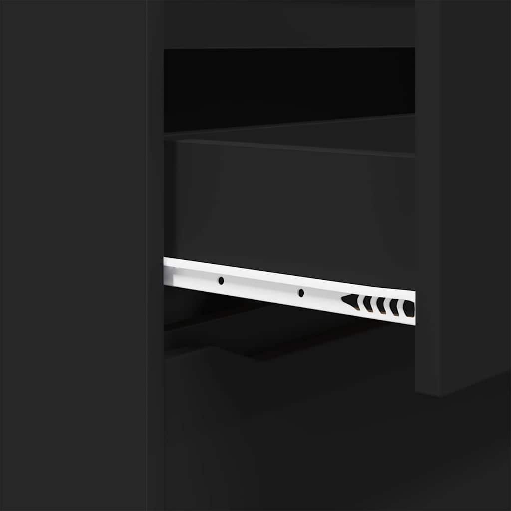 Ντουλάπι αποθήκευσης Μαύρο 60 x 48 x 81 εκ Επεξεργασμένο ξύλο