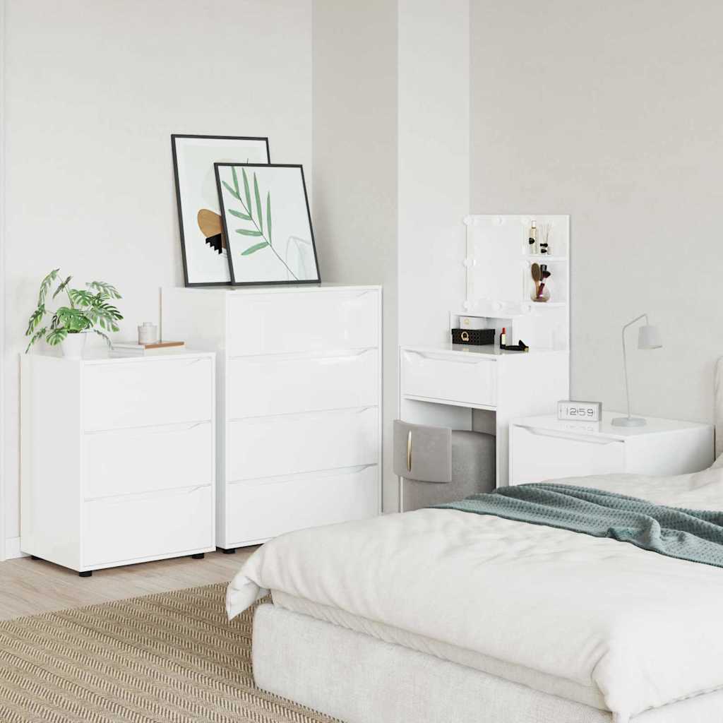 Ντουλάπι αποθήκευσης Υψηλής γυαλάδας λευκό 60 x 48 x 81 εκ