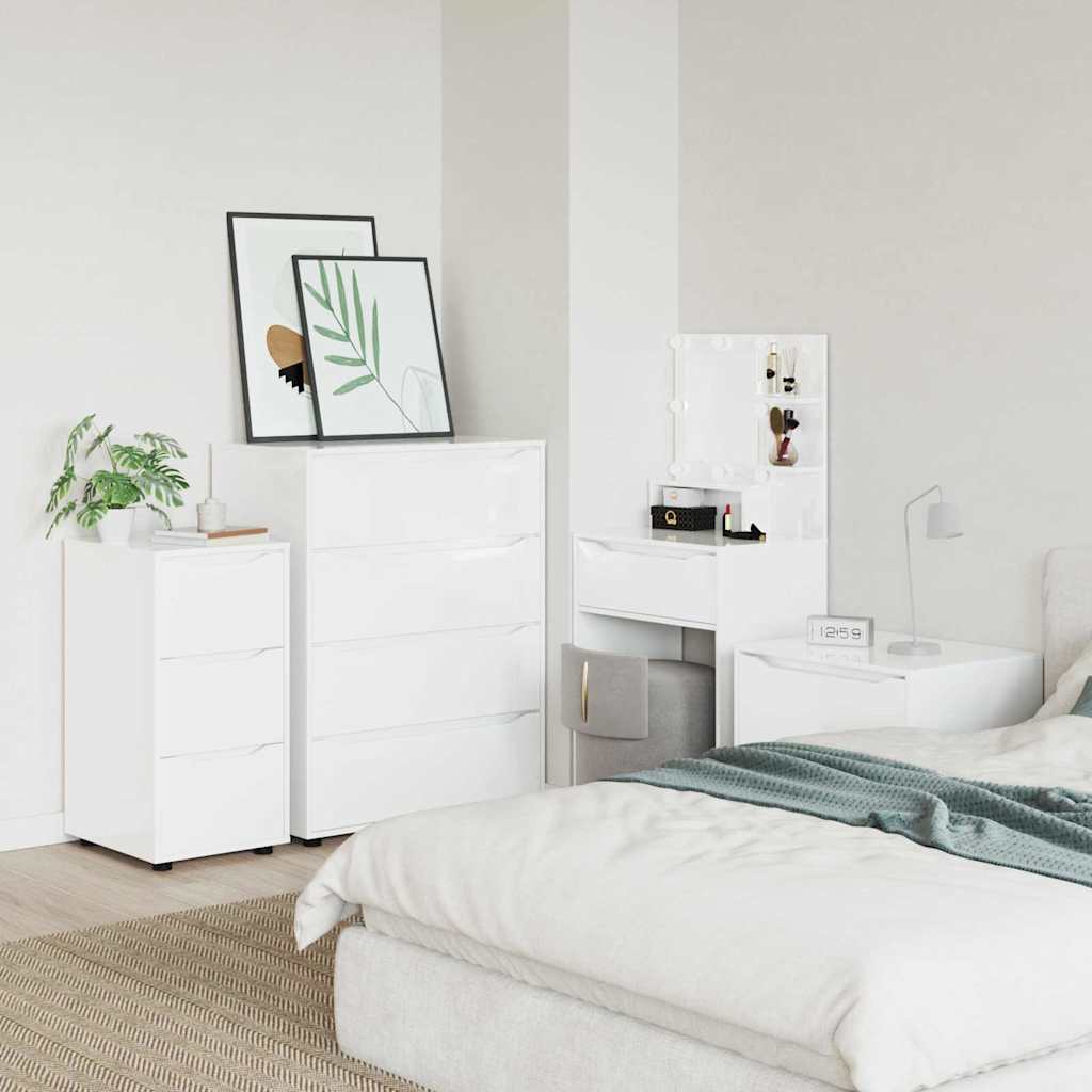 Ντουλάπι αποθήκευσης Υψηλής γυαλάδας λευκό 40 x 48 x 81 εκ