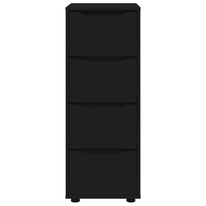 Ντουλάπι αποθήκευσης 40 x 48 x 105 εκ Επεξεργασμένο Ξύλο Μαύρο