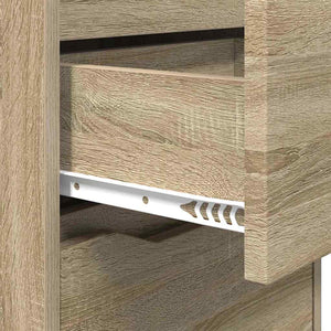 Κομοδίνα 2 pcs Δρύς Sonoma 40 x 30 x 467 εκ Επεξεργασμένο ξύλο - Pakobazaar