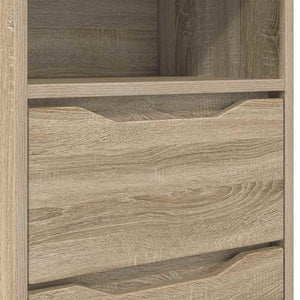 Κομοδίνα 2 pcs Δρύς Sonoma 40 x 30 x 467 εκ Επεξεργασμένο ξύλο - Pakobazaar