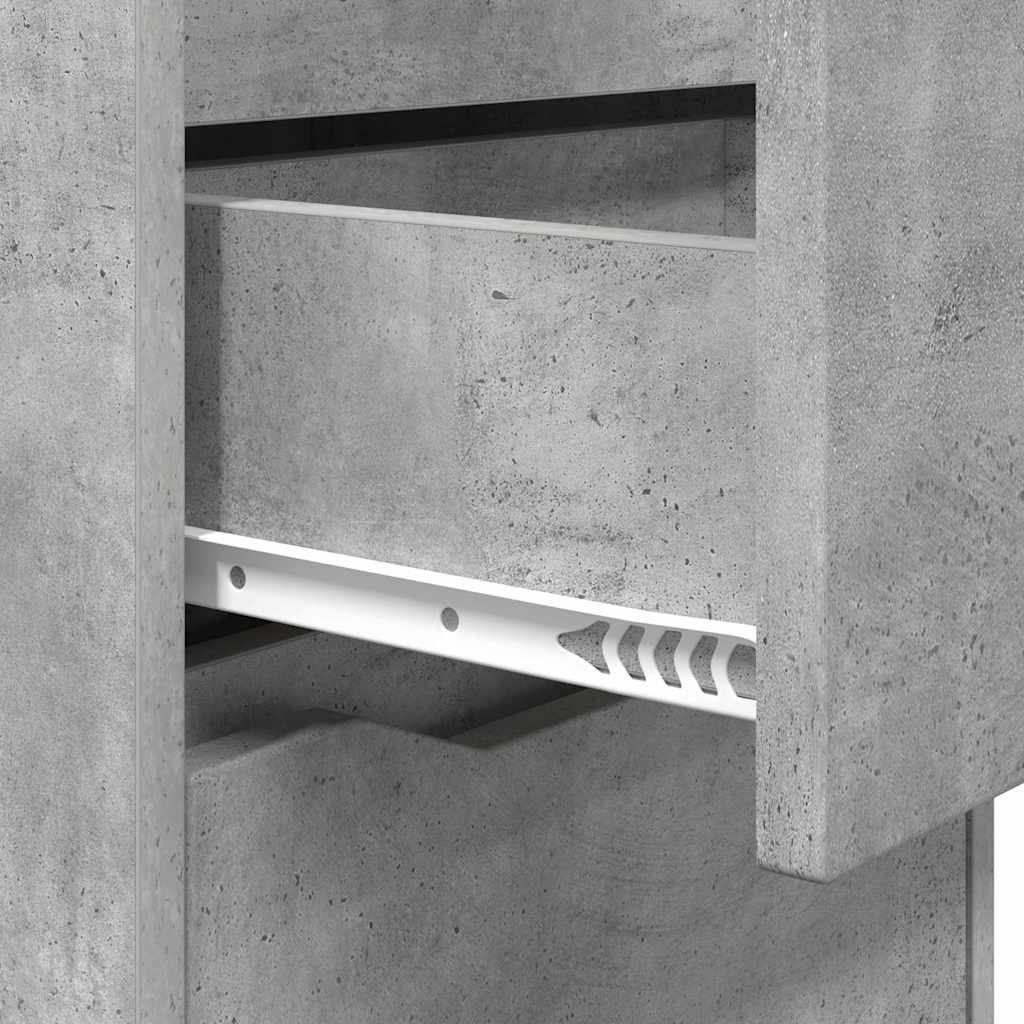 Κομοδίνα με συρτάρι 2 pcs Σκυρόδεμα Γκρι 40 x 30 x 467 εκ