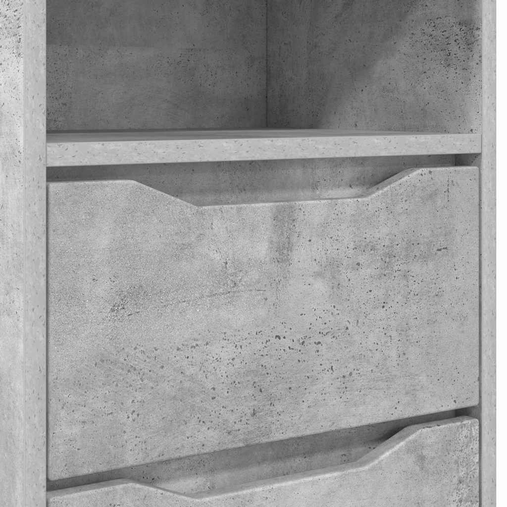 Κομοδίνα με συρτάρι 2 pcs Σκυρόδεμα Γκρι 40 x 30 x 467 εκ