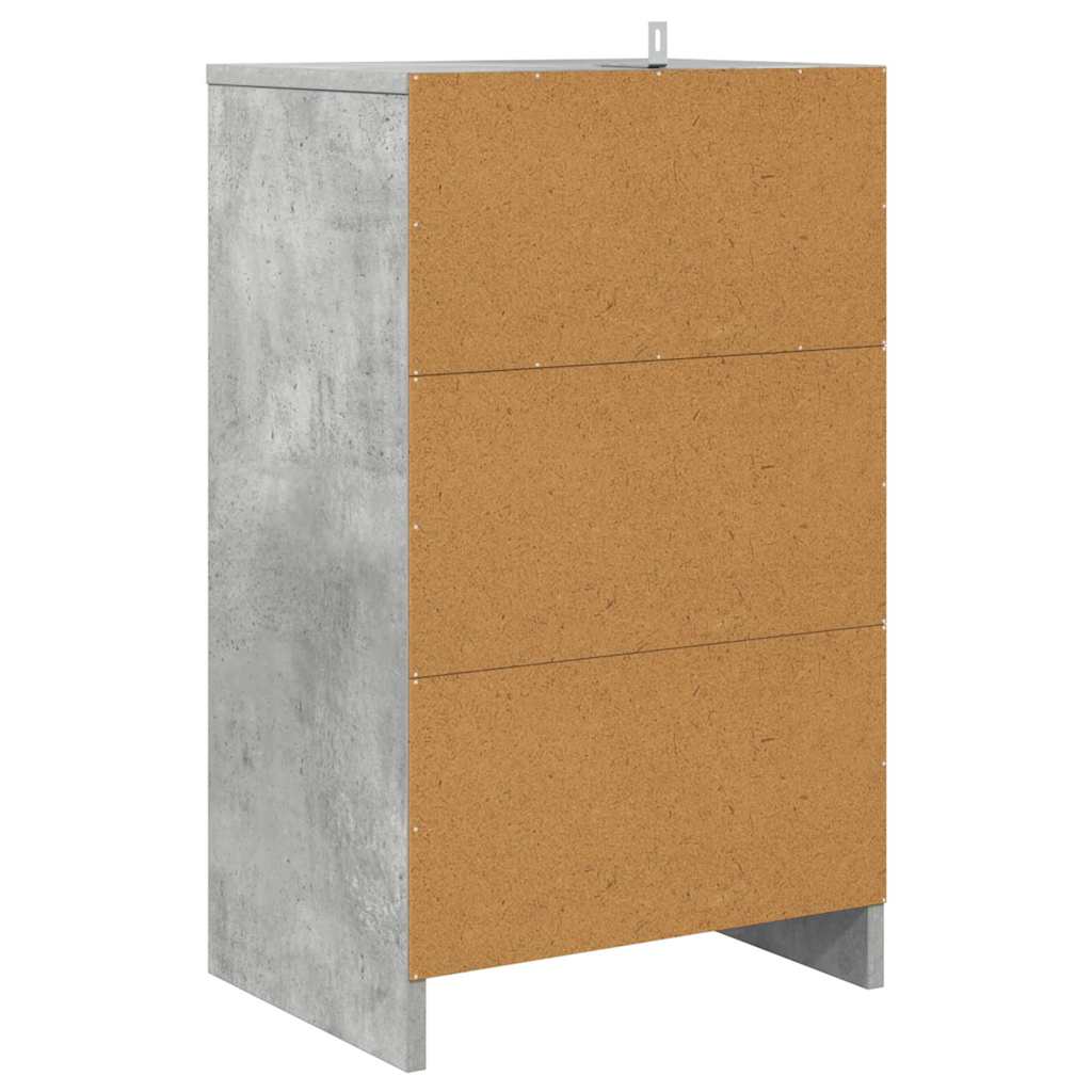 Κομοδίνα με συρτάρι 2 pcs Σκυρόδεμα Γκρι 40 x 30 x 467 εκ
