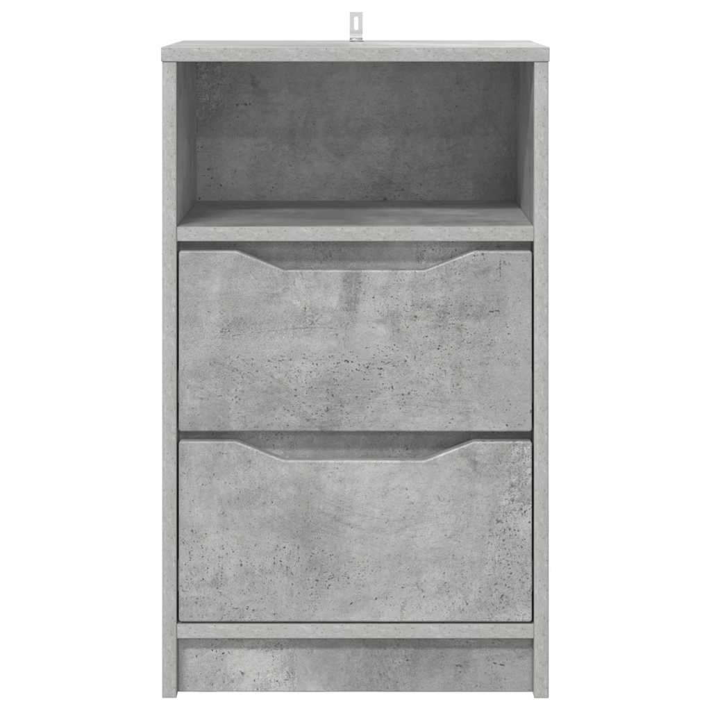Κομοδίνα με συρτάρι 2 pcs Σκυρόδεμα Γκρι 40 x 30 x 467 εκ