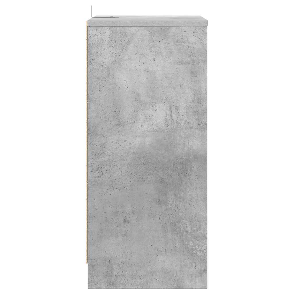 Κομοδίνα με συρτάρι 2 pcs Σκυρόδεμα Γκρι 40 x 30 x 467 εκ