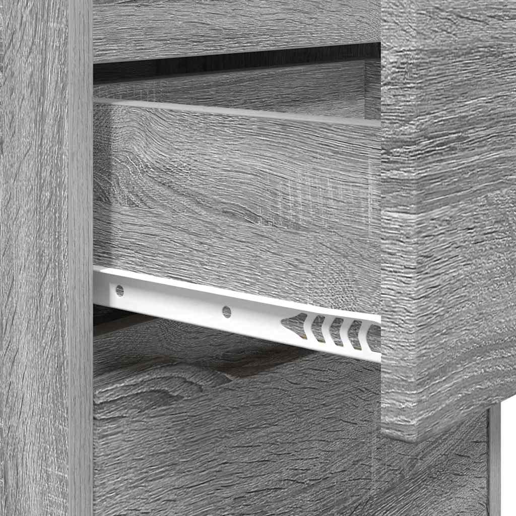 Κομοδίνα με συρτάρι 2 pcs Γκρίζο Σονομα 40 x 30 x 467 εκ