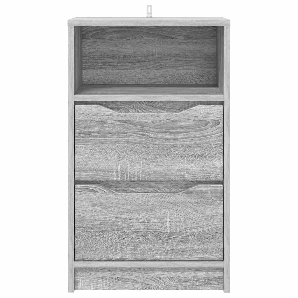 Κομοδίνα με συρτάρι 2 pcs Γκρίζο Σονομα 40 x 30 x 467 εκ