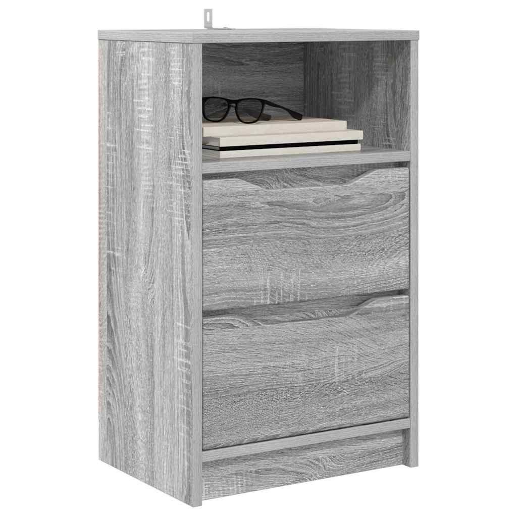 Κομοδίνα με συρτάρι 2 pcs Γκρίζο Σονομα 40 x 30 x 467 εκ