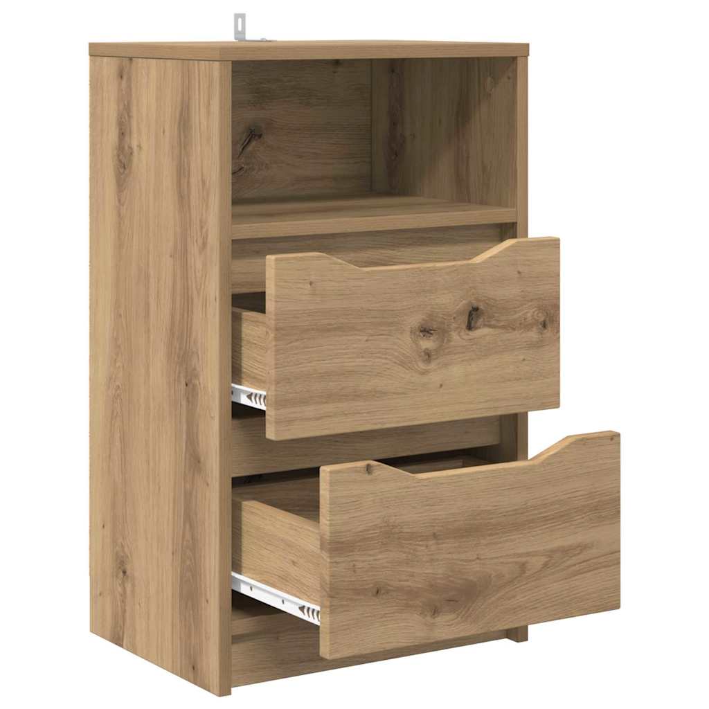 Κομοδίνα 2 pcs Artisan Oak 40 x 30 x 467 εκ Επεξεργασμένο ξύλο - Pakobazaar
