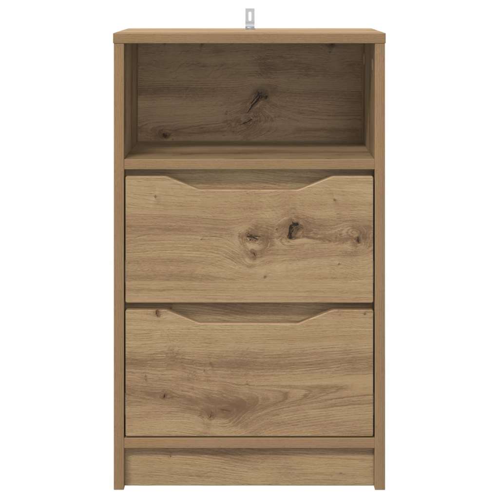 Κομοδίνα 2 pcs Artisan Oak 40 x 30 x 467 εκ Επεξεργασμένο ξύλο - Pakobazaar