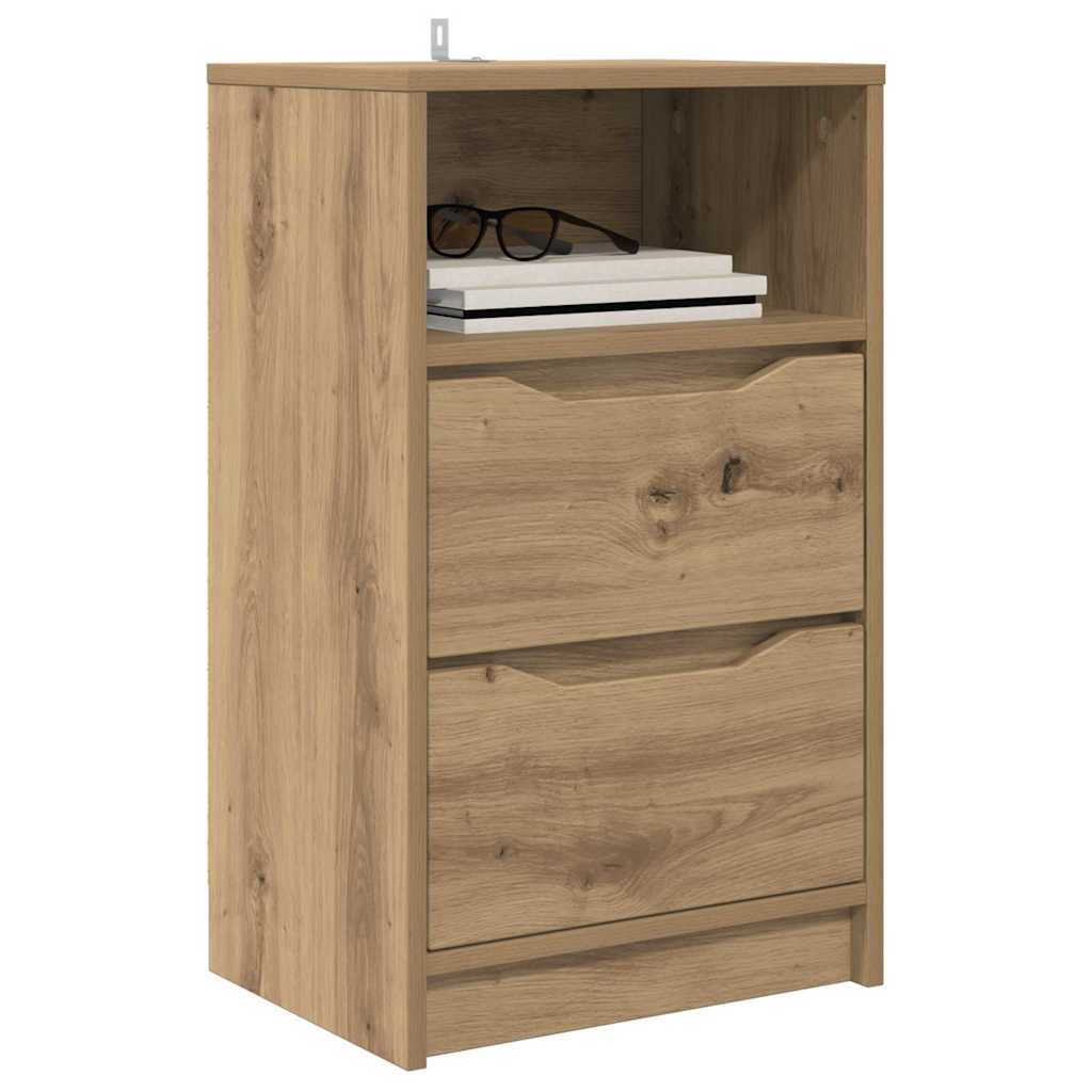 Κομοδίνα 2 pcs Artisan Oak 40 x 30 x 467 εκ Επεξεργασμένο ξύλο - Pakobazaar