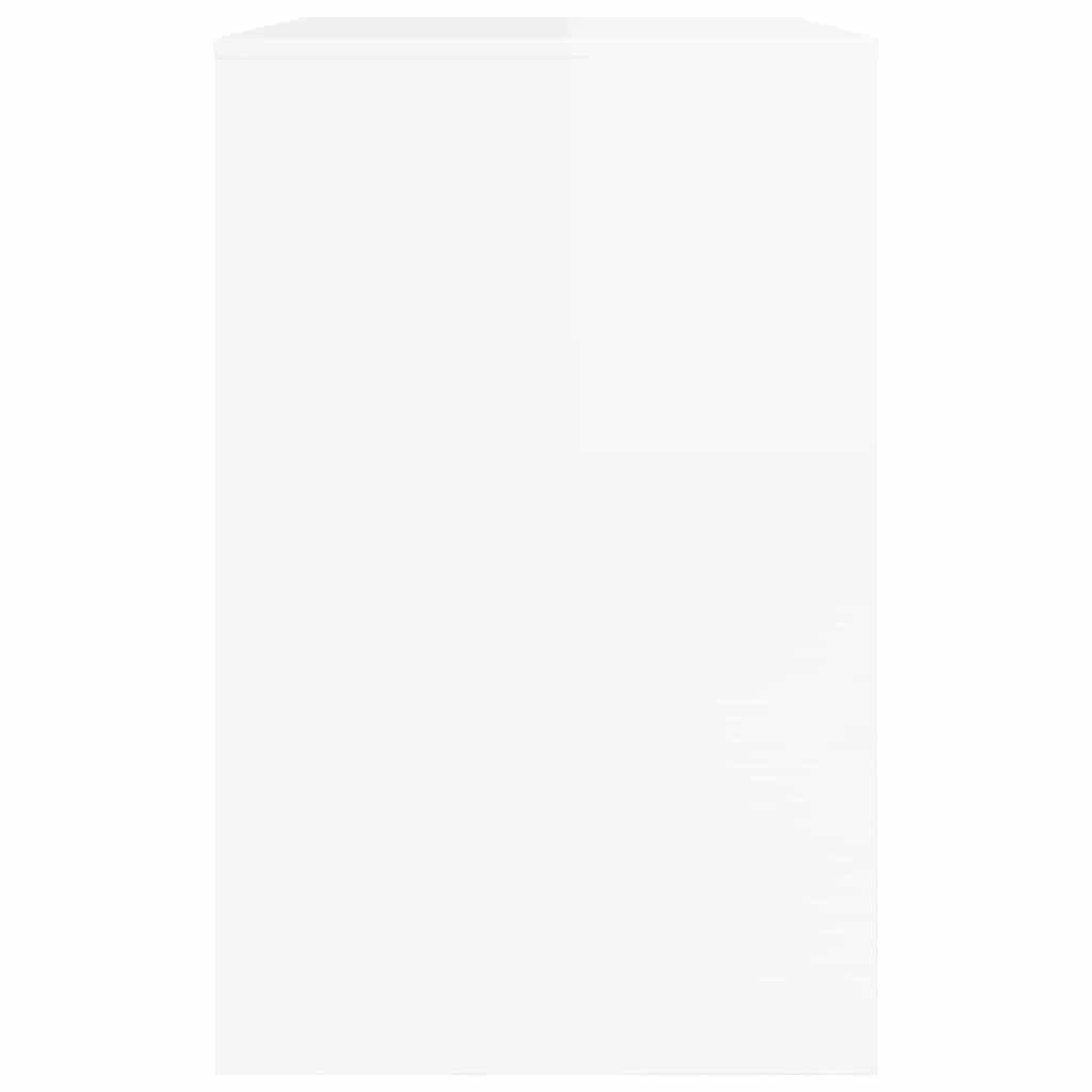 Γραφείο με συρτάρι Υψηλής γυαλάδας λευκό 100 x 50 x 78 εκ - Pakobazaar