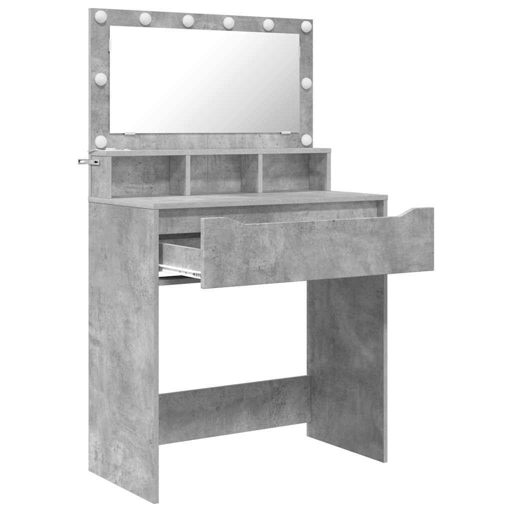 Τραπέζια Ντυσίματος Κρεβατοκάμαρας με συρτάρι Σκυρόδεμα Γκρι - Pakobazaar