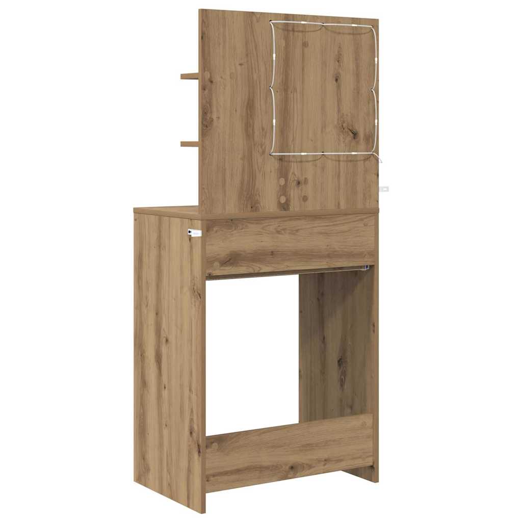 Τραπέζια Ντυσίματος Κρεβατοκάμαρας με συρτάρι Artisan Oak - Pakobazaar