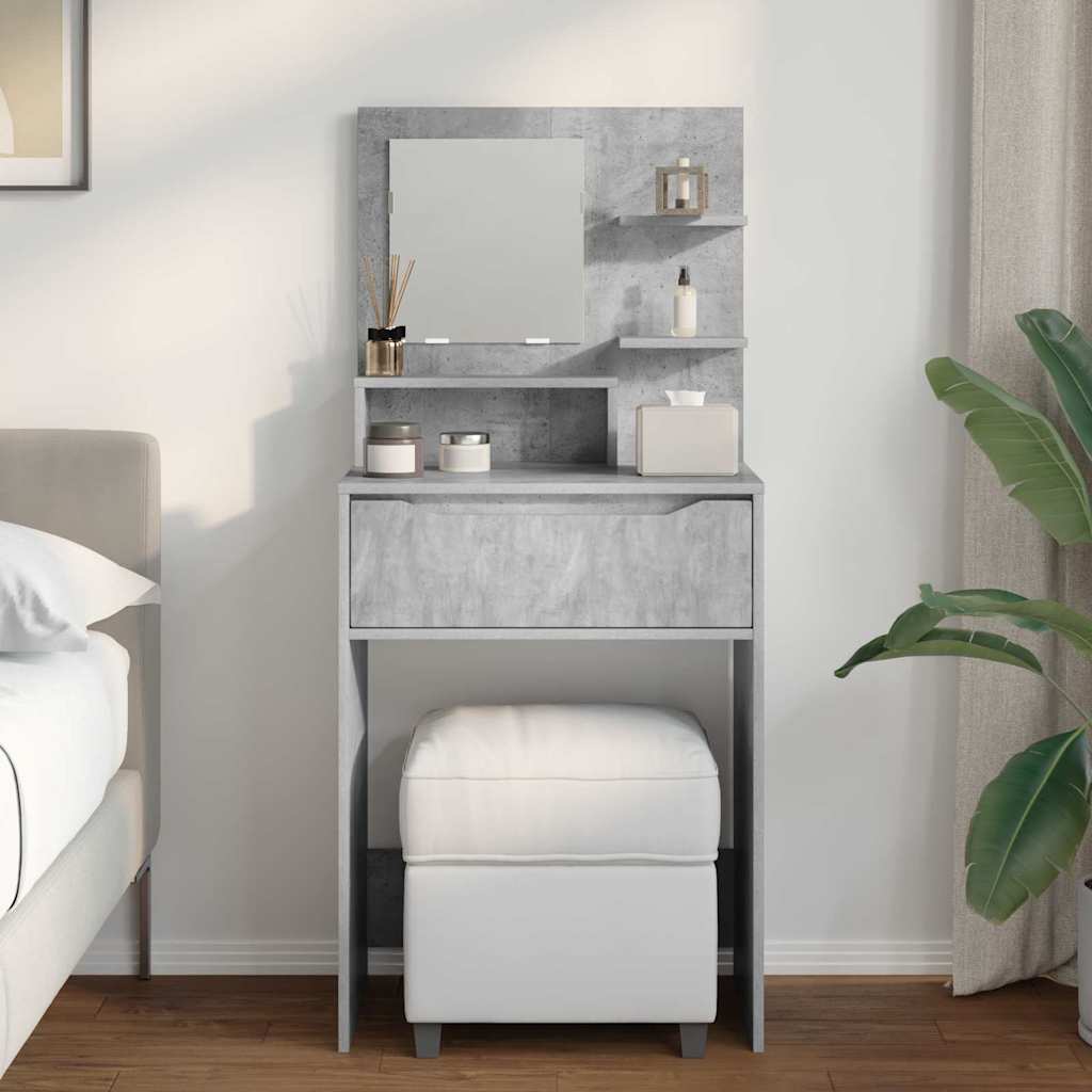 Τραπέζια Ντυσίματος Κρεβατοκάμαρας με συρτάρι Σκυρόδεμα Γκρι