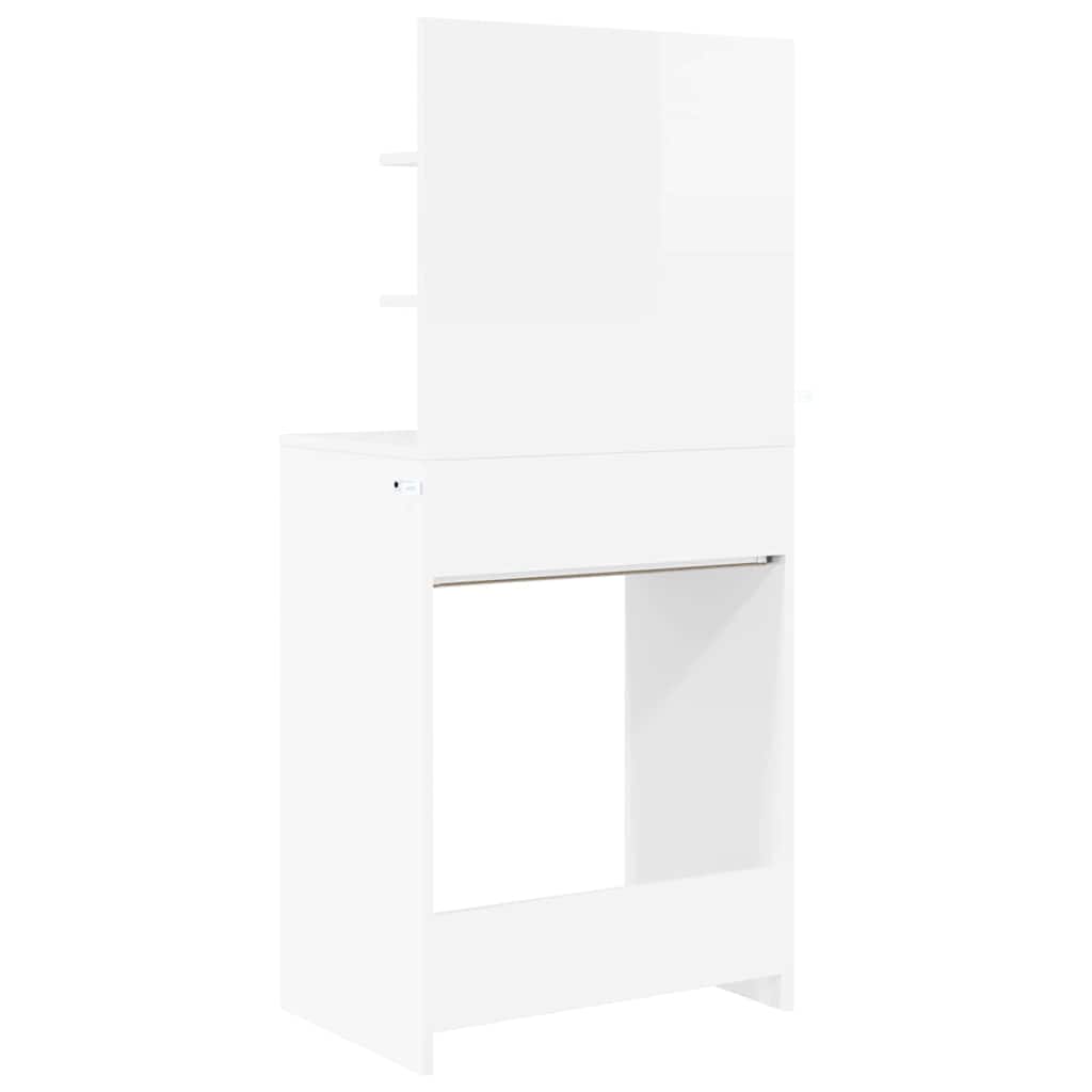 Τραπέζια Ντυσίματος Κρεβατοκάμαρας Υψηλής γυαλάδας λευκό