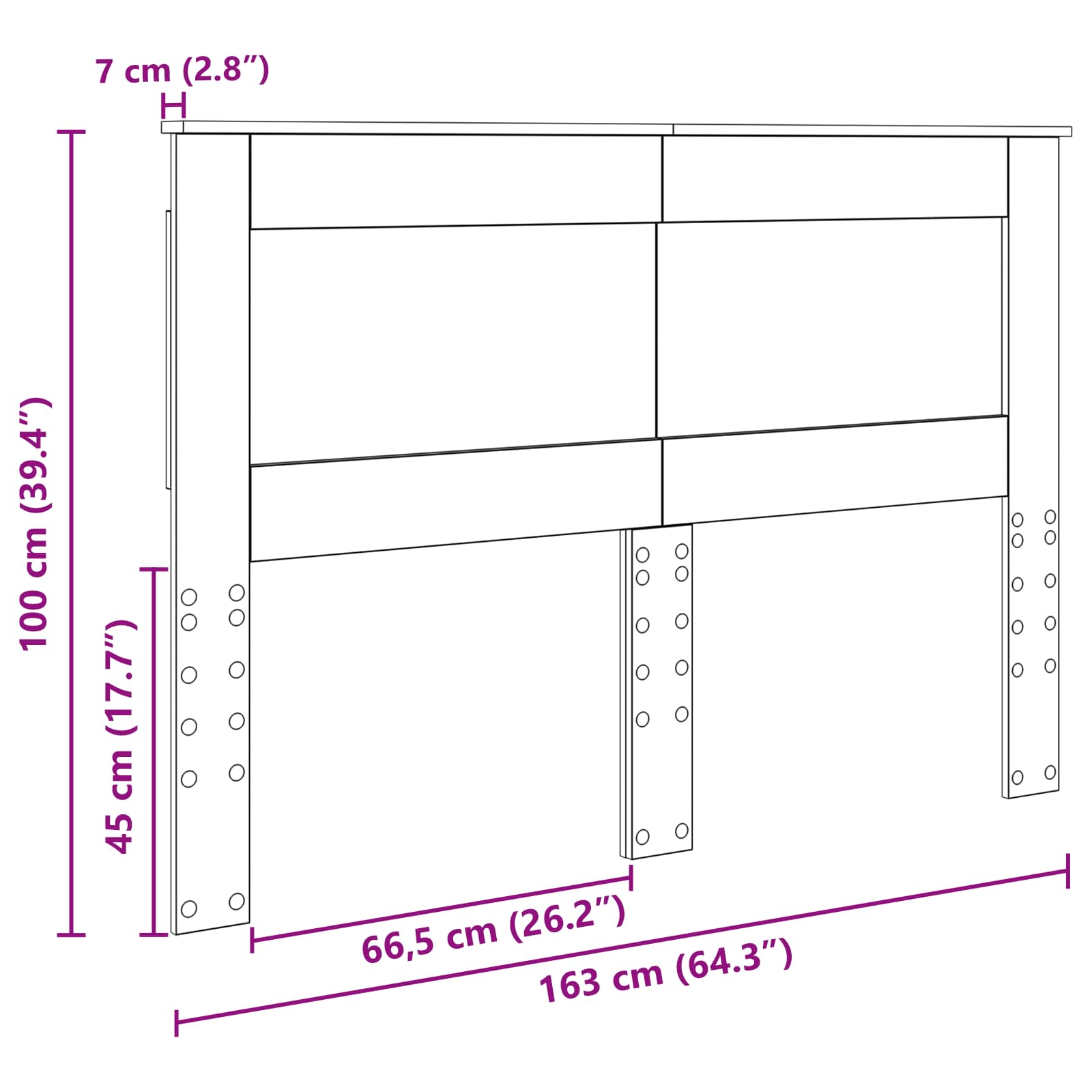 Κεφαλάρι με κεφαλάρι Σκυρόδεμα Γκρι 160 cm Επεξεργασμένο ξύλο - Pakobazaar