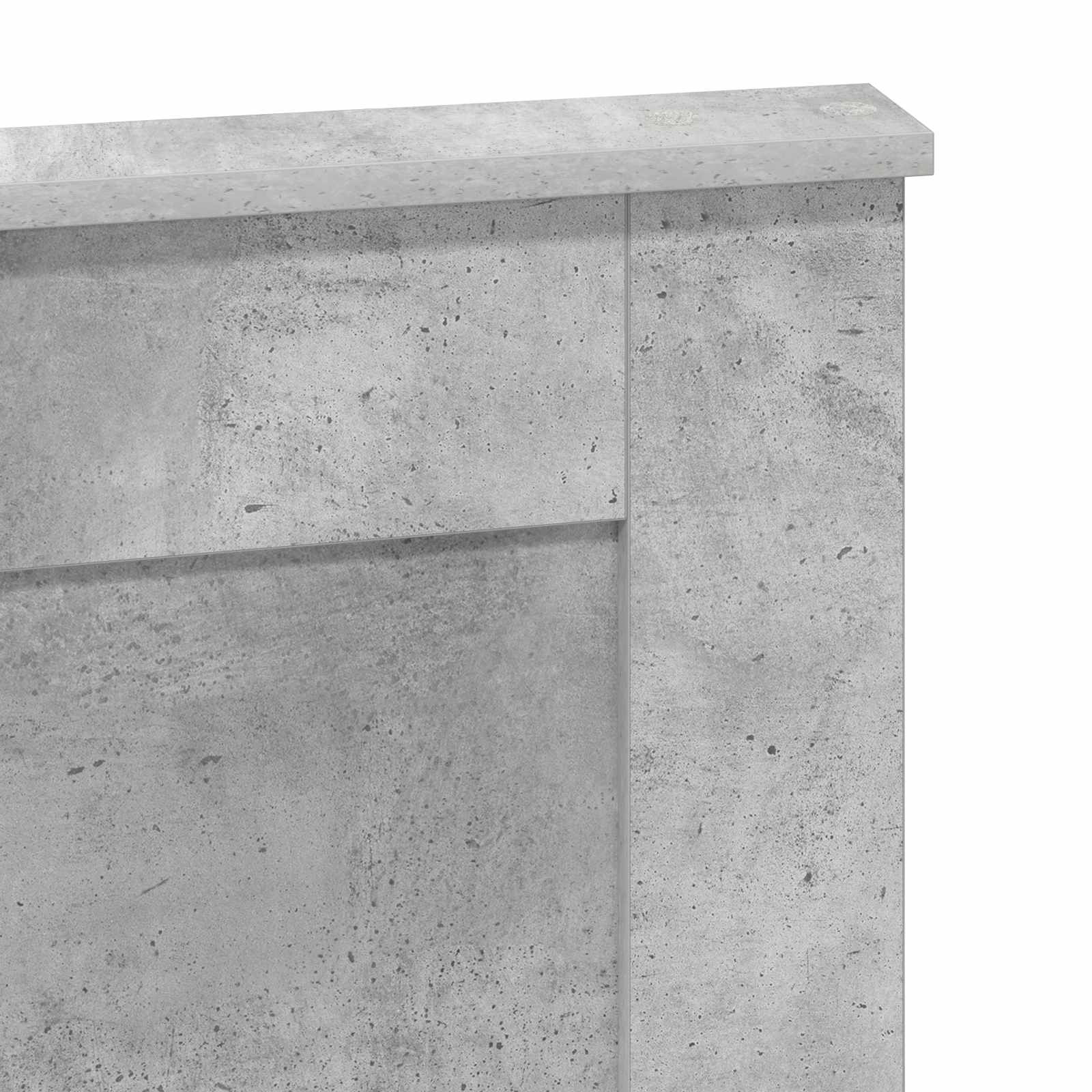 Κεφαλάρι με κεφαλάρι Σκυρόδεμα Γκρι 135 cm Επεξεργασμένο ξύλο