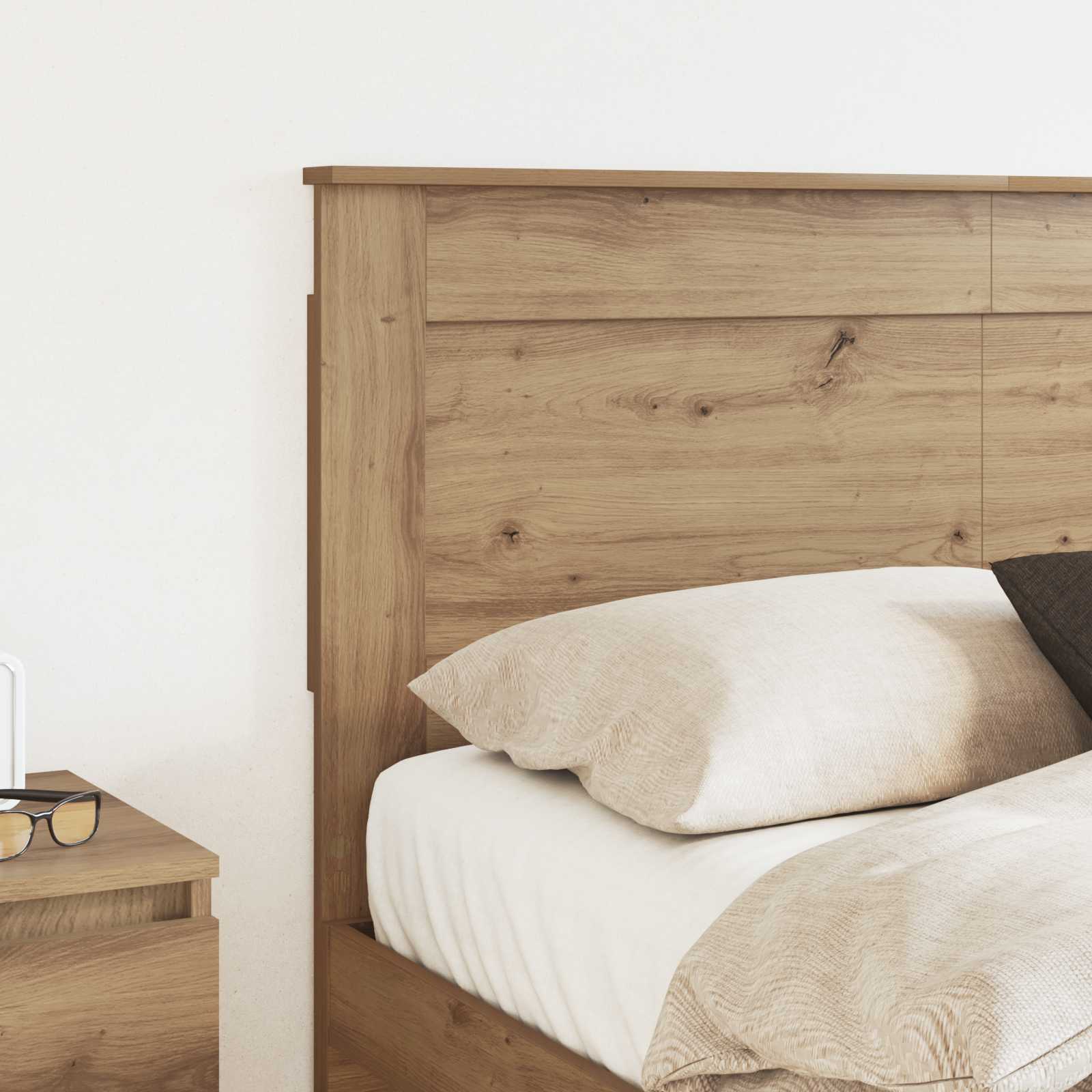 Κεφαλάρι με κεφαλάρι Artisan Oak 120 cm Επεξεργασμένο ξύλο - Pakobazaar
