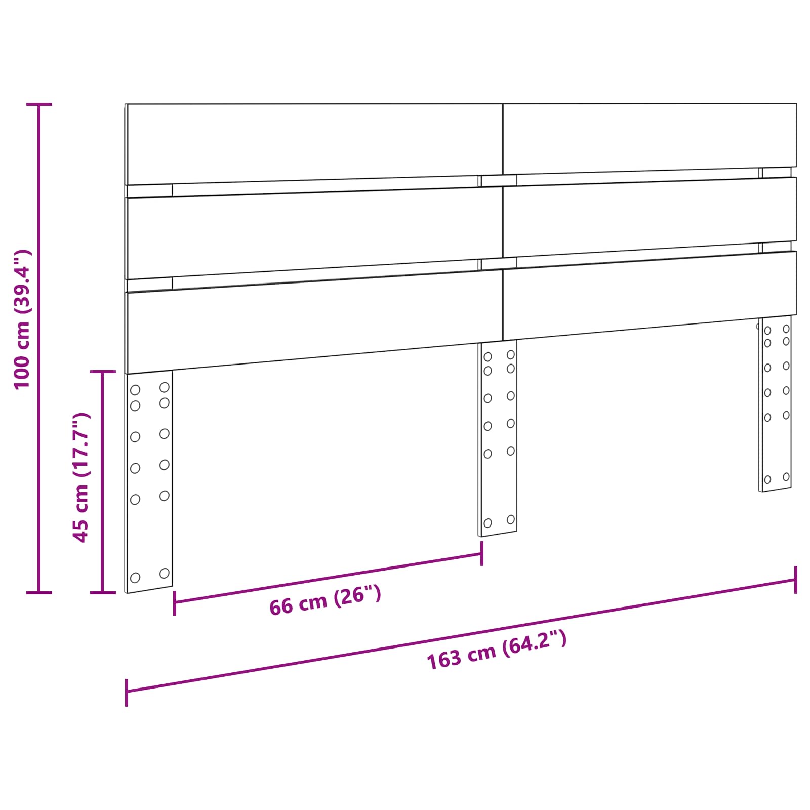 Κεφαλάρι Δρύς Sonoma 160 cm Επεξεργασμένο ξύλο - Pakobazaar