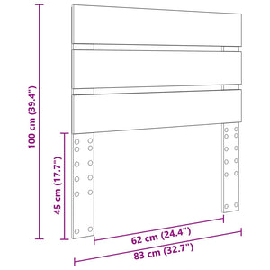 Κεφαλάρι Γκρίζο Σονομα 80 cm Επεξεργασμένο ξύλο - Pakobazaar