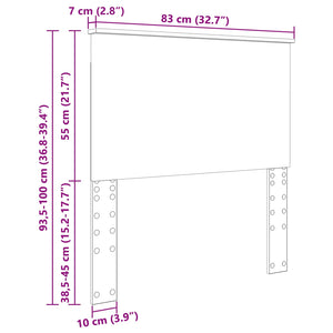 Κεφαλάρι Καπνιστό Δρύς 80 cm Επεξεργασμένο ξύλο - Pakobazaar