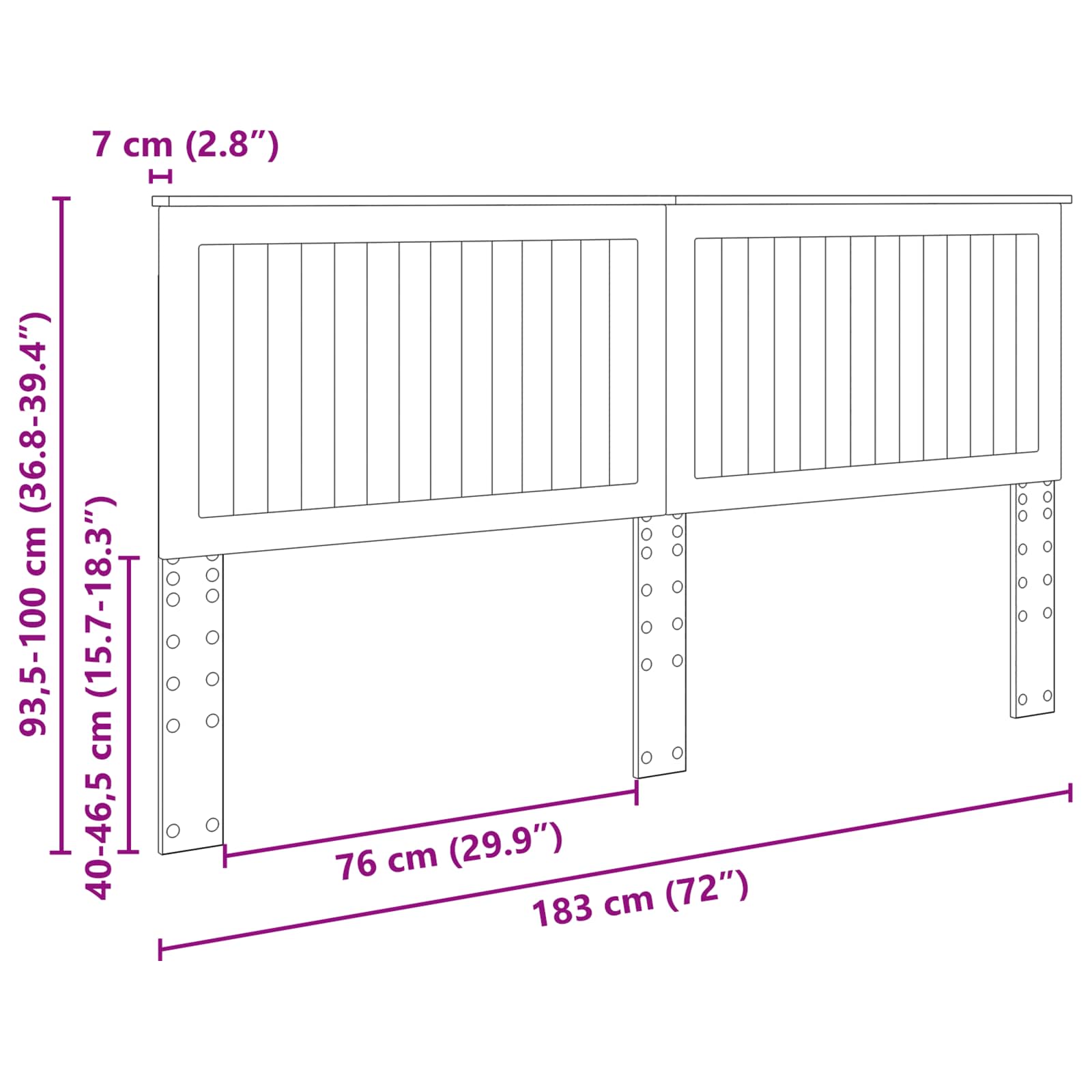 Κεφαλάρι με κεφαλάρι Καπνιστό Δρύς 180 cm Επεξεργασμένο ξύλο