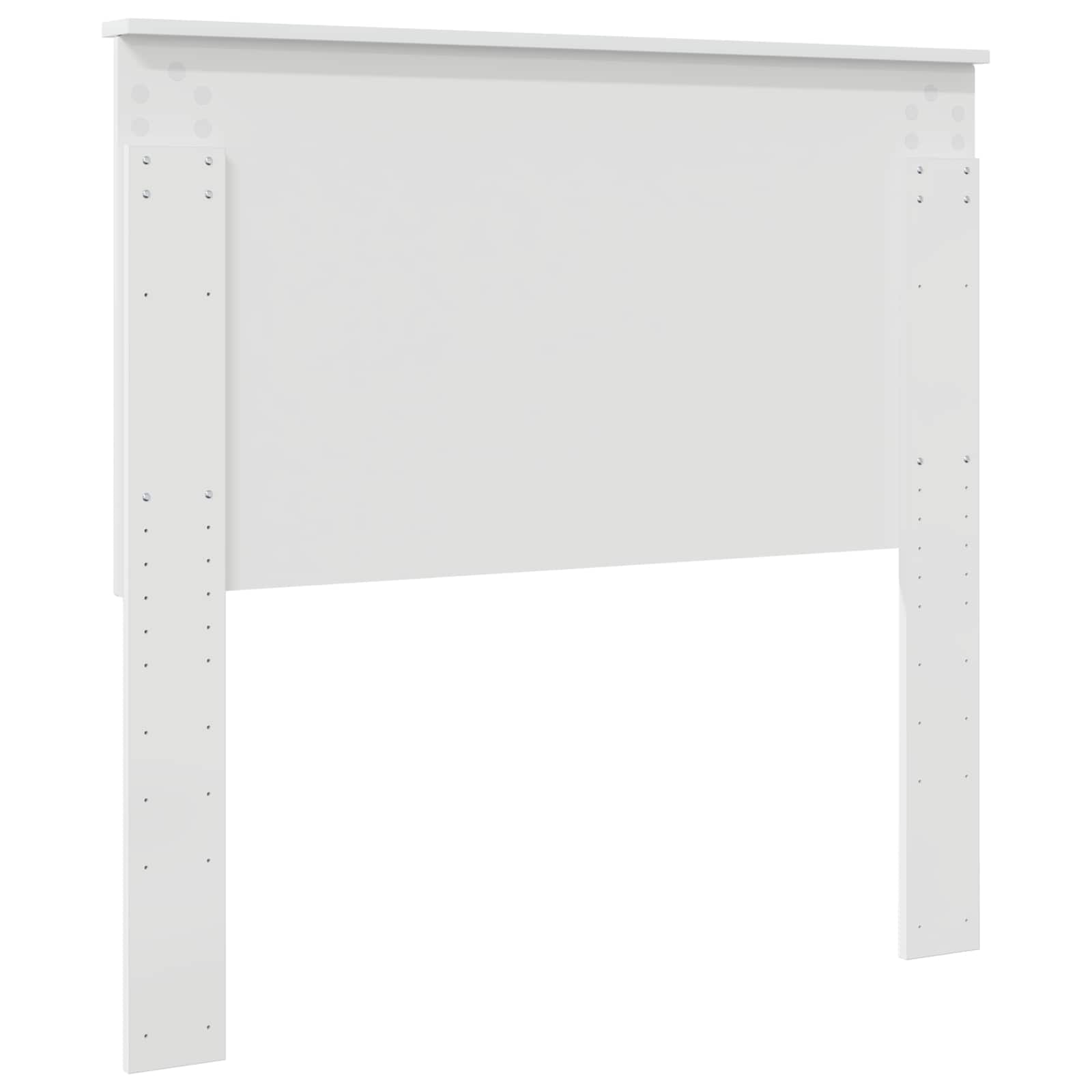 Κεφαλάρι με κεφαλάρι Λαμπερό Λευκό 100 cm Επεξεργασμένο ξύλο