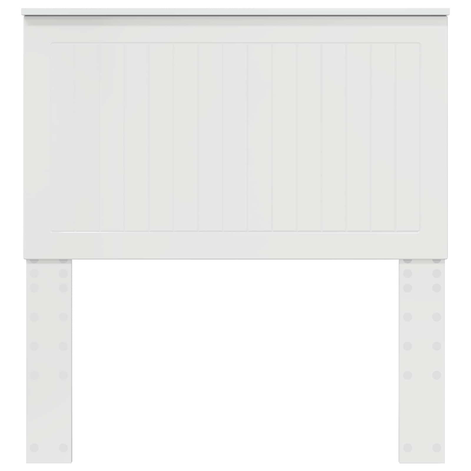 Κεφαλάρι με κεφαλάρι Λαμπερό Λευκό 90 cm Επεξεργασμένο ξύλο