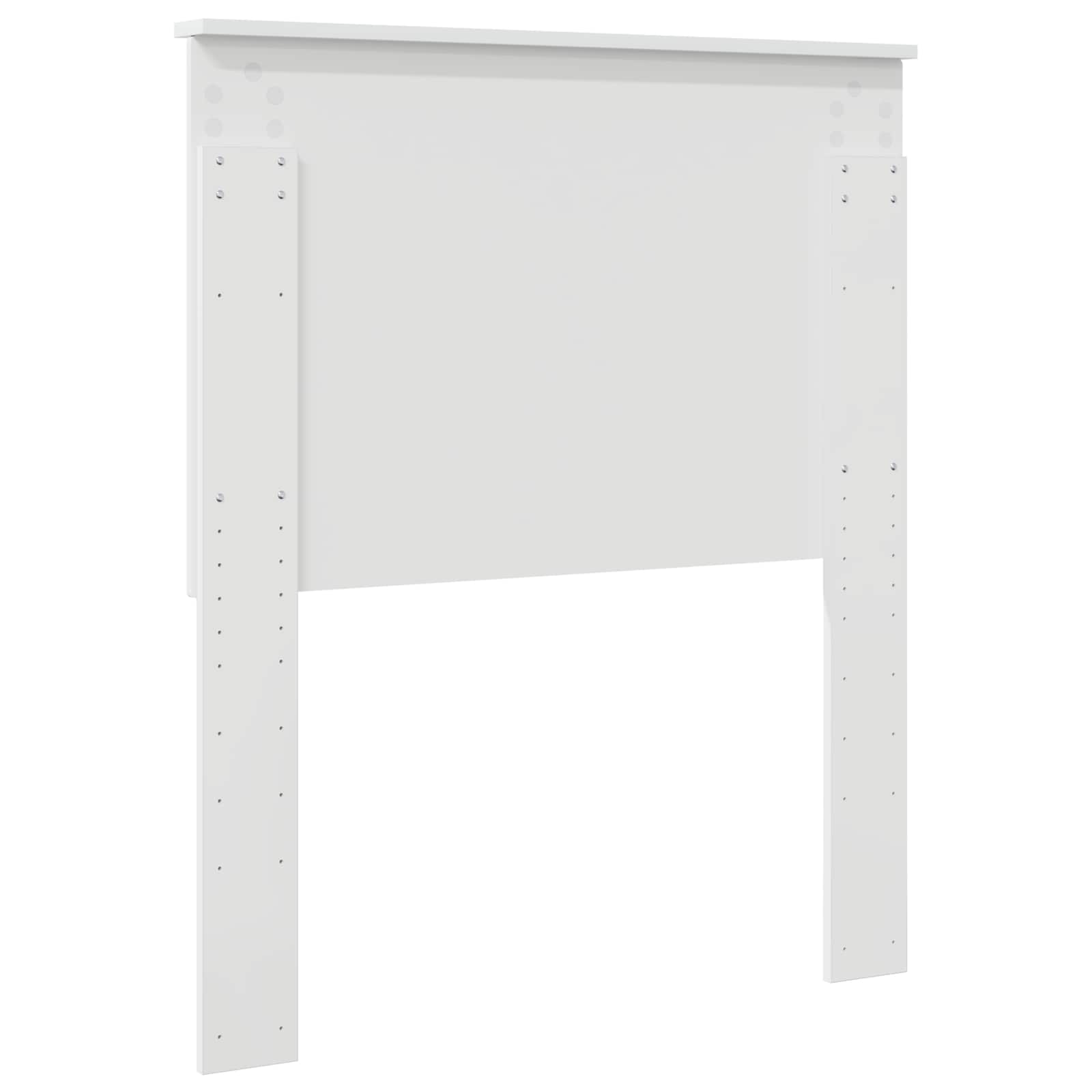 Κεφαλάρι με κεφαλάρι Λαμπερό Λευκό 80 cm Επεξεργασμένο ξύλο