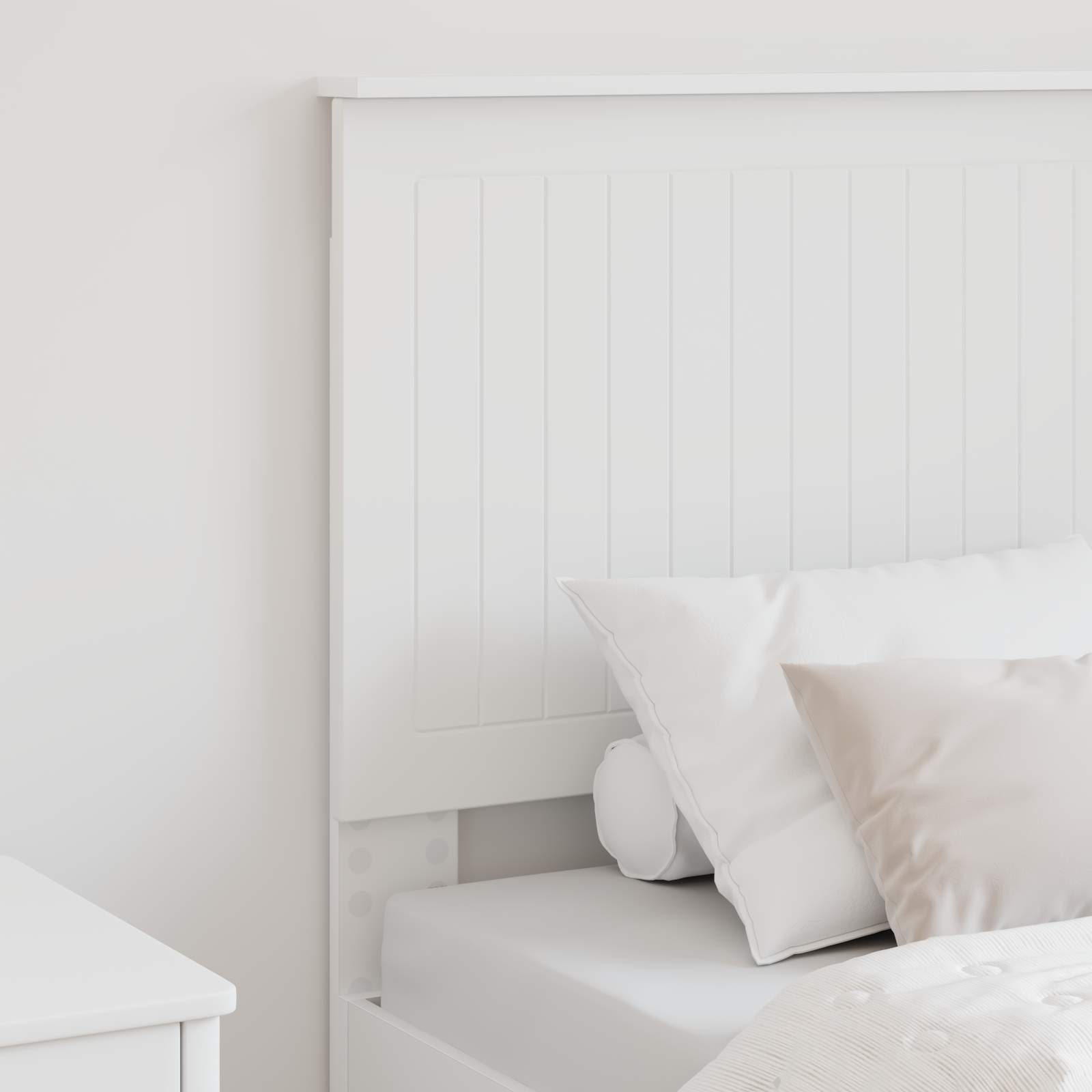 Κεφαλάρι με κεφαλάρι Λευκό 75 cm Επεξεργασμένο ξύλο