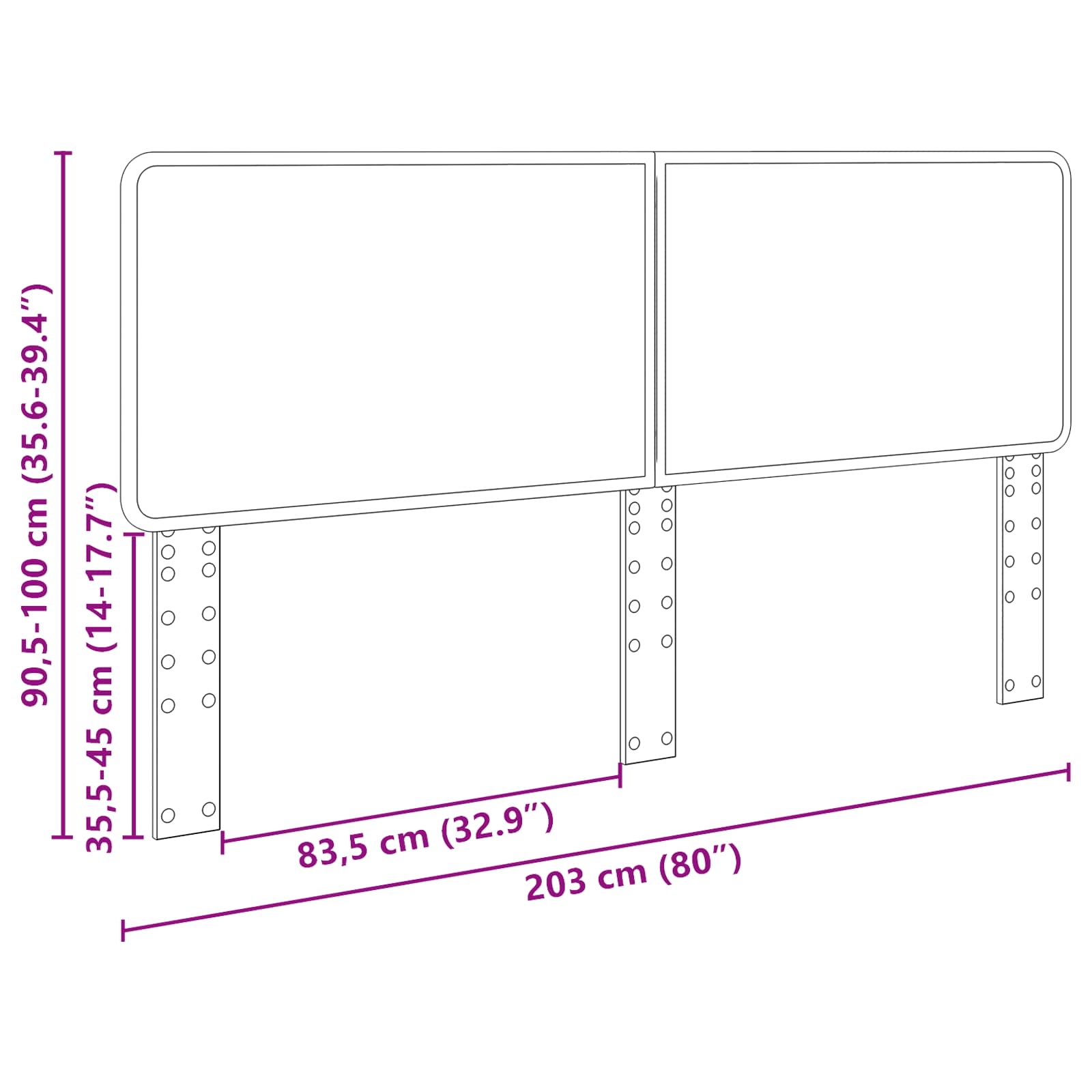 Κεφαλάρι Παλιό Ξύλο 200 cm Επεξεργασμένο ξύλο - Pakobazaar