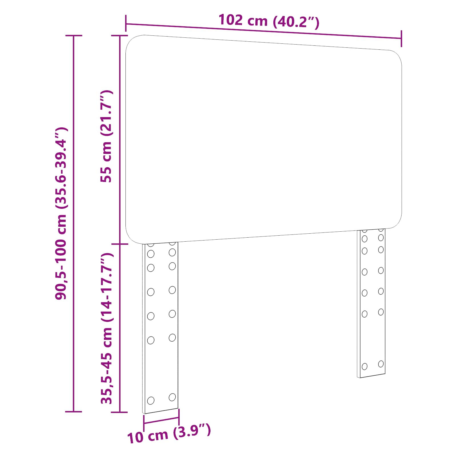 Κεφαλάρι Artisan Oak 100 cm Επεξεργασμένο ξύλο - Pakobazaar