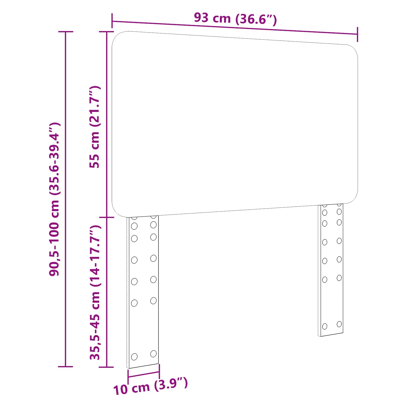 Κεφαλάρι Καπνιστό Δρύς 90 cm Επεξεργασμένο ξύλο - Pakobazaar