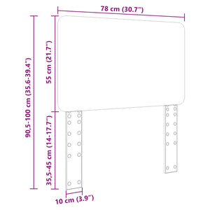 Κεφαλάρι Λευκό 75 cm Επεξεργασμένο ξύλο - Pakobazaar
