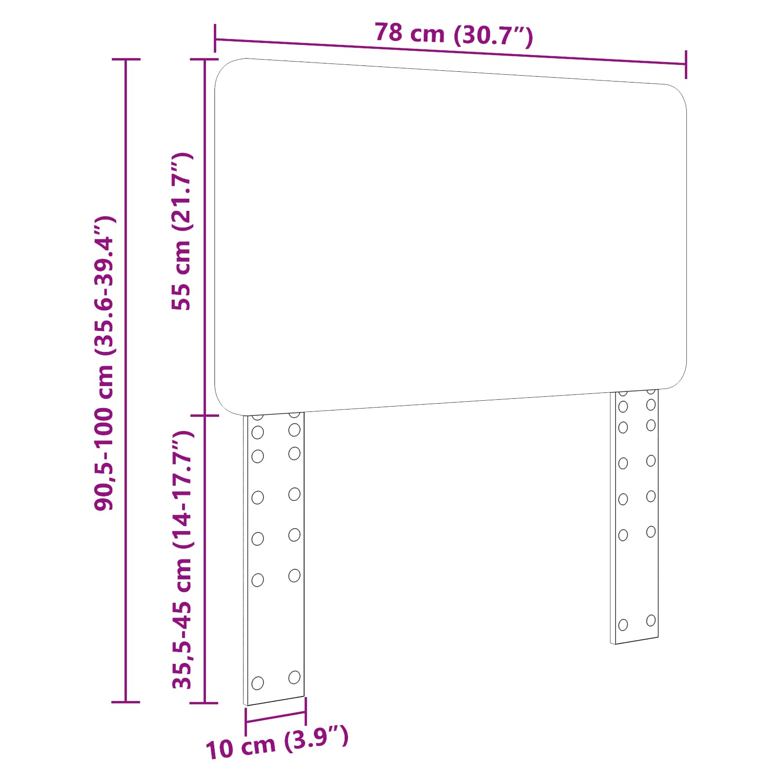 Κεφαλάρι Καφέ δρυς 75 cm Επεξεργασμένο ξύλο - Pakobazaar