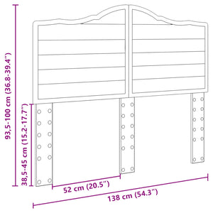Κεφαλάρι Λαμπερό Λευκό 135 cm Επεξεργασμένο ξύλο - Pakobazaar