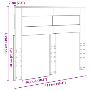Κεφαλάρι Σκυρόδεμα Γκρι 120 cm Επεξεργασμένο ξύλο - Pakobazaar