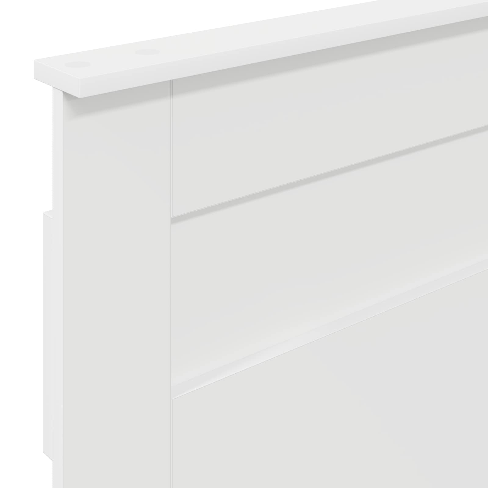 Κεφαλάρι Λευκό 80 cm Επεξεργασμένο ξύλο - Pakobazaar