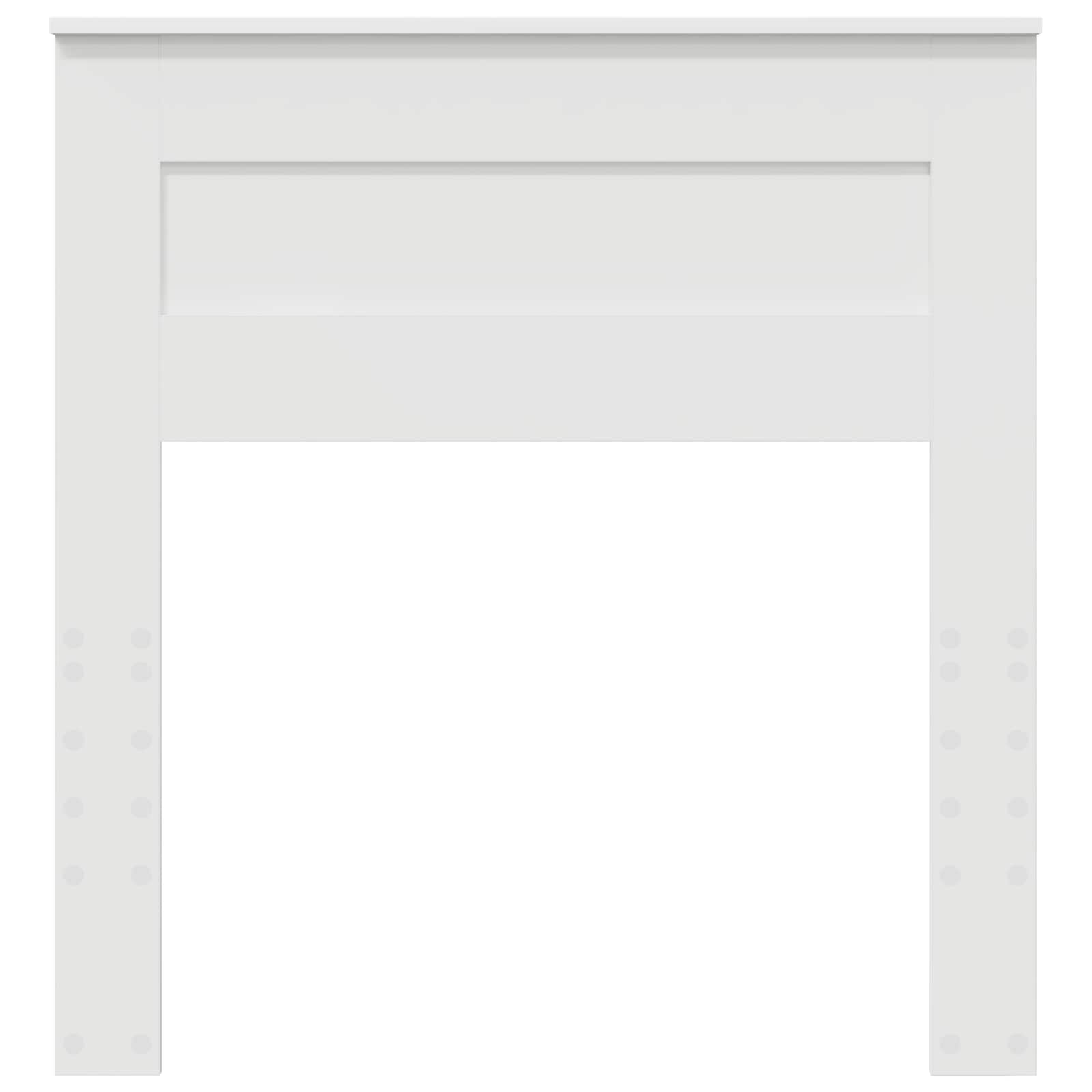 Κεφαλάρι Λευκό 80 cm Επεξεργασμένο ξύλο - Pakobazaar