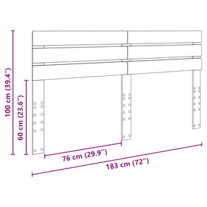 Κεφαλάρι Λευκό 180 cm Επεξεργασμένο ξύλο - Pakobazaar