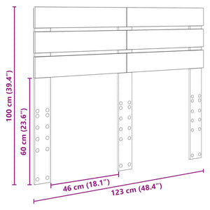 Κεφαλάρι Καπνιστό Δρύς 120 cm Επεξεργασμένο ξύλο - Pakobazaar
