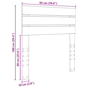 Κεφαλάρι Artisan Oak 90 cm Επεξεργασμένο ξύλο - Pakobazaar