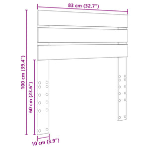 Κεφαλάρι Μαύρη Οξυά 80 cm Επεξεργασμένο ξύλο - Pakobazaar