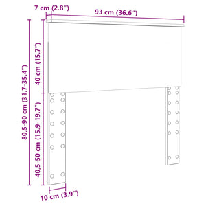Κεφαλάρι Artisan Oak 90 cm Επεξεργασμένο ξύλο - Pakobazaar